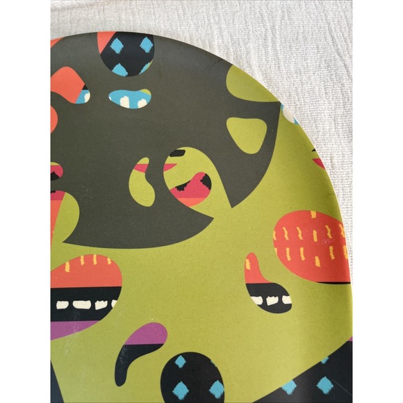 2- African‎ Ethnic Matte Melamine Oval Serving Platters Tribal 15x10.5" Picnic - Picture 5 of 13